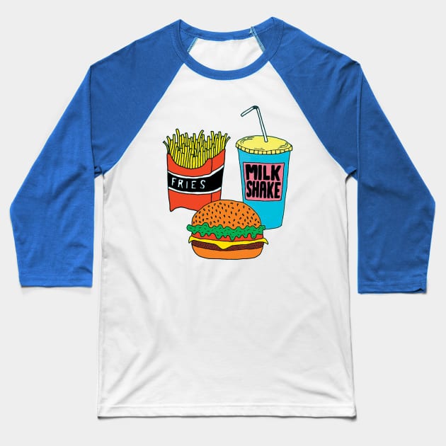 Fast food Baseball T-Shirt by saif